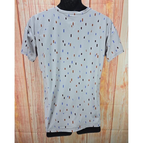 REI Co-Op Womens Large Wilderness T-Shirt Gray Geometric Print Short Sleeve - Picture 2 of 7